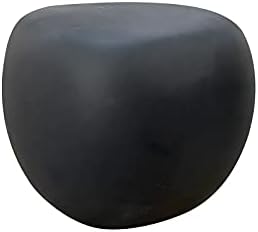 Rockingrocker - FCT26BK Lightweight Concrete Artistic Style Furniture with Multifunction - Seat Chair/End Table/Ottoman/Garden Decoration - Suitable for Indoor & Outdoor - Black