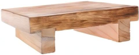 PRETYZOOM Wooden Step Stool for Adults 7 Inch Height Compact Footrest Stool for Elderly Bedside Use Home Office Entryway