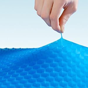 Yimiyaa Gel Seat Cushion, Double Thick Egg Gel Cushion for Pressure Pain Relief, Breathable Wheelchair Cushion Chair Pads for Car Seat Office Chair Blue