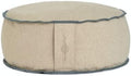 Organic Round Meditation Cushion by renoo - Durable Comfortable Cotton, Linen, Hemp - Modern Zafu - Buckwheat Floor Pillow Yoga Bolster in 15 Colors Removable Cover - 15 inches - Dune