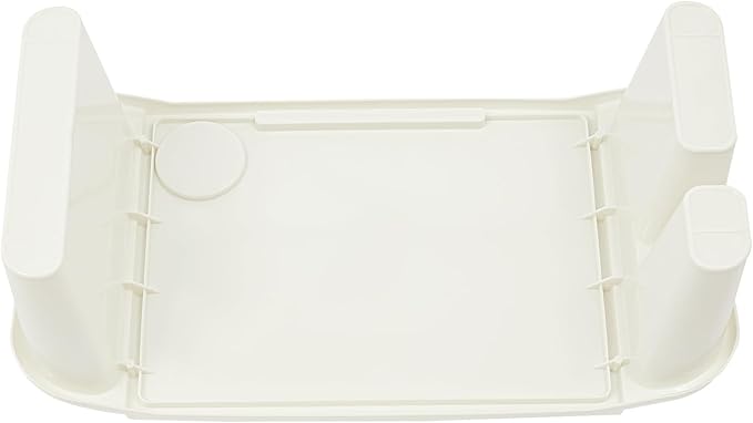 12-Pack Kids Lap Desks, Plastic Lap Tray with Rounded Edges, Stackable Kindergarten Children's Tray with Side Pockets, Portable Bed Table for Reading Dining, Preschool Daycare Home, No Assembly, White