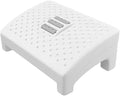 COHEALI Ergonomic Office Footstool White Plastic Foot Rest for Under Desk Use Compact Massage Footrest for Back and Neck Relief Household Foot Support for Adults