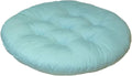 16 Inch Round Chair Seat Pad Thick Tatami Plaid Style Comfortable Floor Seat Cushion Soft Chair Mat for Office Bedroom Living Room Kitchen, Sky Blue