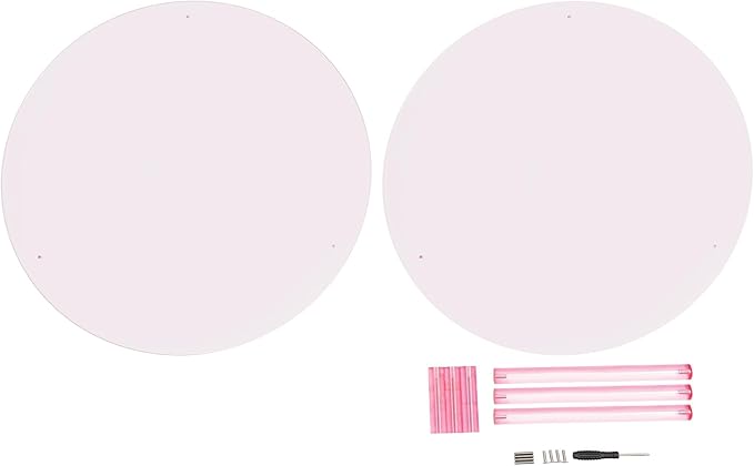 Xuthusman Modern Coffee Table，Acrylic Coffee Table 2-Tier Center Desk with Storage Minimalist Accent Desk Stylish Nightstand for Living Room Sofa Dorm Office（Pink）