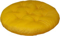 16 Inch Round Chair Seat Pad Thick Tatami Plaid Style Comfortable Floor Seat Cushion Soft Chair Mat for Office Bedroom Living Room Kitchen, Ginger
