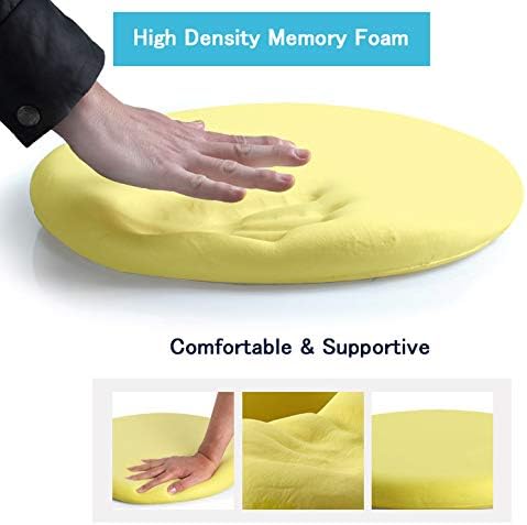 Sigmat Memory Foam Seat Cushion Anti-Slip Soft Round Stool Cushion Chair Pad 15 Inch Floral