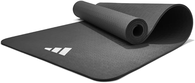 adidas Yoga Mat - Eco Friendly - Non Slip, Durable Textured Surface, 8mm