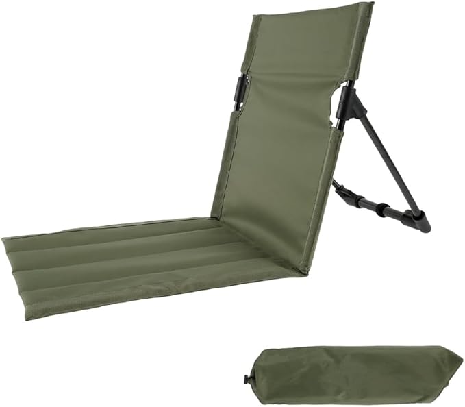 JQlabeit Ultra-Light Folding Camping Chair with Backrest,Outdoors Relaxing Floor Seat for SwimmingPool Beach Lawn Picnic Road Trips