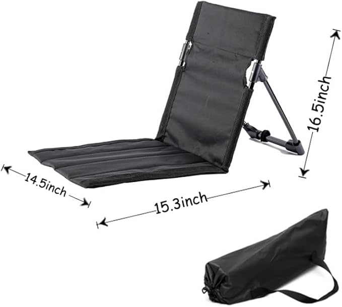 JQlabeit Ultra-Light Folding Camping Chair with Backrest,Outdoors Relaxing Floor Seat for SwimmingPool Beach Lawn Picnic Road Trips