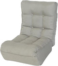 Lazy Floor Chair, Adjustable Reclining Floor Lounger with Back Support, Comfy Tatami Sofa Seat for Adults Bedroom & Gaming