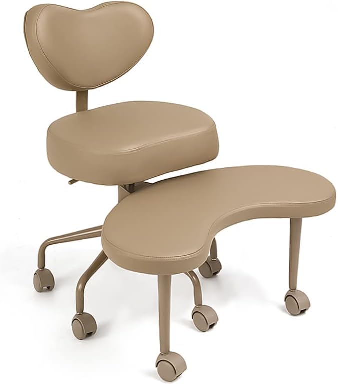 Pipersong Meditation Chair Plus, Cross Legged Chair with Wheels, ADHD Chair, Criss Cross Desk Chair with Lumbar Support and Adjustable Stool, Flexible Design for Fidgety Sitters, Tan