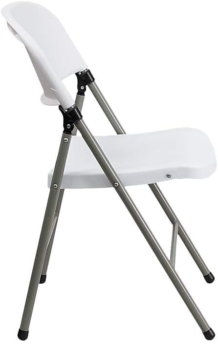 Flash Furniture Hercules Series Plastic Folding Event Chairs with Textured Seats, Lightweight Plastic Folding Chairs, Set of 6, White