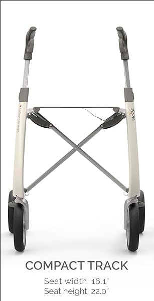 byACRE Carbon Ultralight Rollator Walker - 10.6 lbs Adult Walkers with 4 Wheels and Seat - Lightweight Seated Walkers with Wheels - Foldable Rolling Walker with Seat - Walker for Adults