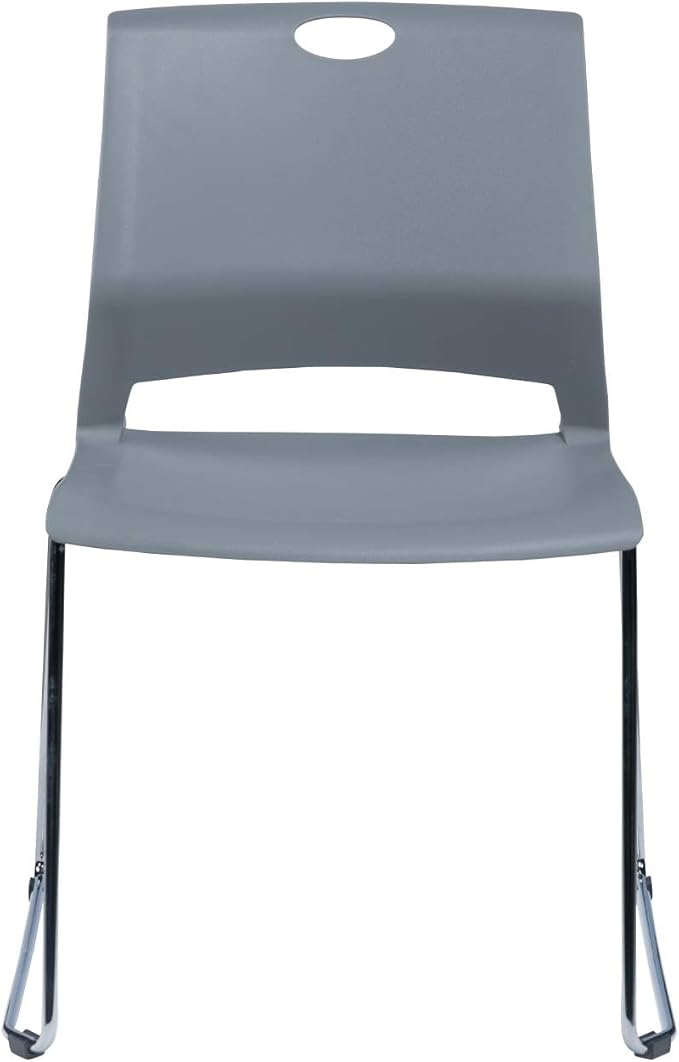 4 Pack Stack Chairs, Lightweight Premium Plastic Chairs, Sled Base Stacking Chair for Office, Home, Library, Business Centers.…