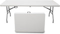 Plainsity 8ft Folding Table, Foldable Table with Foldable, Easy to Carry, for Family Gatherings, Outdoor Gatherings, Indoor