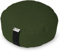 BEAN PRODUCTS Zafu Meditation Pillows for Sitting on Floor, Yoga Cushion, Cotton/Buckwheat fill Yoga Pillow, Zafu Meditation Cushion, Zen Kneeling Prayer Pad- MADE IN USA - 14" ROUND - EARTH