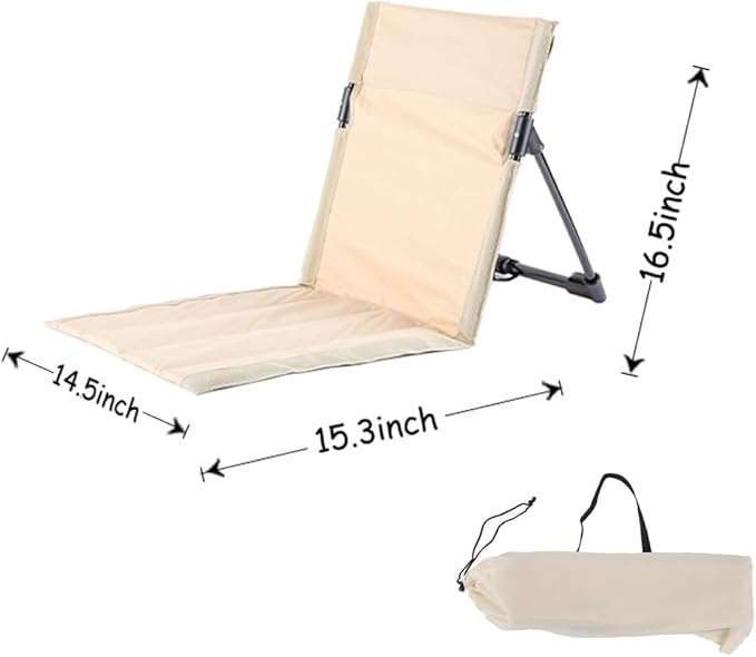 JQlabeit Ultra-Light Folding Camping Chair with Backrest,Outdoors Relaxing Floor Seat for SwimmingPool Beach Lawn Picnic Road Trips