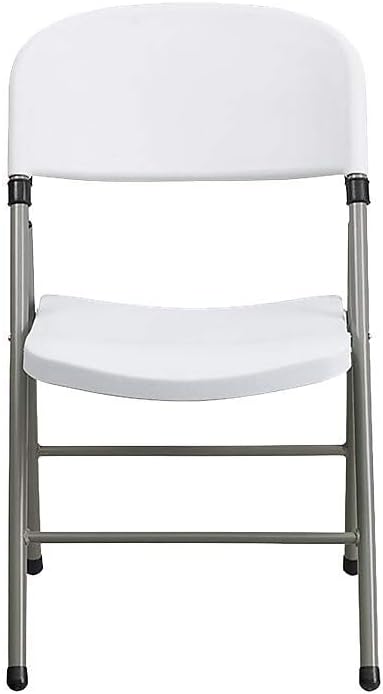 Flash Furniture Hercules Series Plastic Folding Event Chairs with Textured Seats, Lightweight Plastic Folding Chairs, Set of 6, White