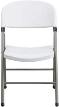 Flash Furniture Hercules Series Plastic Folding Event Chairs with Textured Seats, Lightweight Plastic Folding Chairs, Set of 6, White