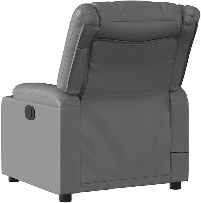 Electric Massage Recliner Chair with 6-Point Vibration Massage, Faux Leather, Adjustable Footrest and Backrest, Comfortable and Durable Seating for Living Room Relaxation, Supports up to 242.5 lbs