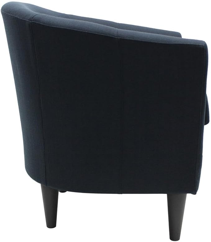 Pemberly Row 17.5" Traditional Fabric Club Chair in Dark Blue