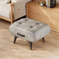 Portable Brown Footstool with Handle - Modern Under Desk Footrest, Comfortable Foot Rest for Living Room, Bedroom & Entryway - Stylish & Versatile Design
