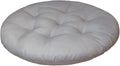 16 Inch Round Chair Seat Pad Thick Tatami Plaid Style Comfortable Floor Seat Cushion Soft Chair Mat for Office Bedroom Living Room Kitchen, Light Grey