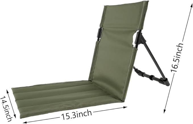JQlabeit Ultra-Light Folding Camping Chair with Backrest,Outdoors Relaxing Floor Seat for SwimmingPool Beach Lawn Picnic Road Trips
