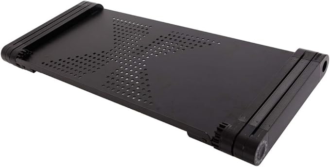 Portable Foldable Laptop Desk for Bed and Couch， Folding Computer Table, Portable Home Use Assembled Folding Table for Working, Reading, Writing, and Breakfast,Black,48 x 26cm