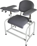 Helsevesen Blood Drawing Phlebotomy Chair, Comfortable Padded Lab Draw Chair with Adjustable Armrest (Grey-24.08)