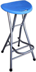 Folding Stool Folding Bar Stool Foldable Stools for Adults with Footrest Carbon Steel Frame Stool - Durable and Sturdy Folding Stool for Outdoor Kitchen Shop CafeGrill