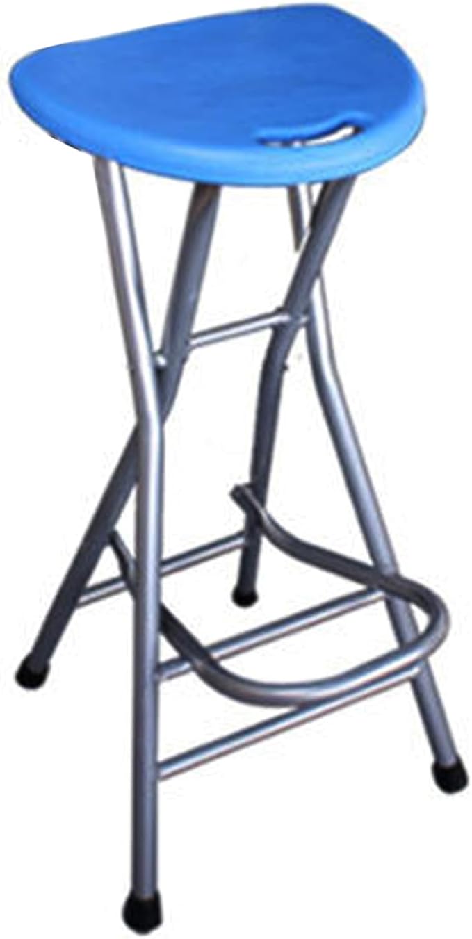 Folding Stool Folding Bar Stool Foldable Stools for Adults with Footrest Carbon Steel Frame Stool - Durable and Sturdy Folding Stool for Outdoor Kitchen Shop CafeGrill