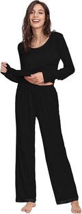 GYS Viscose from Bamboo Women's Pajama Sets Super Soft Long Sleeve Sleepwear Comfy Winter Pjs Sets S-4X