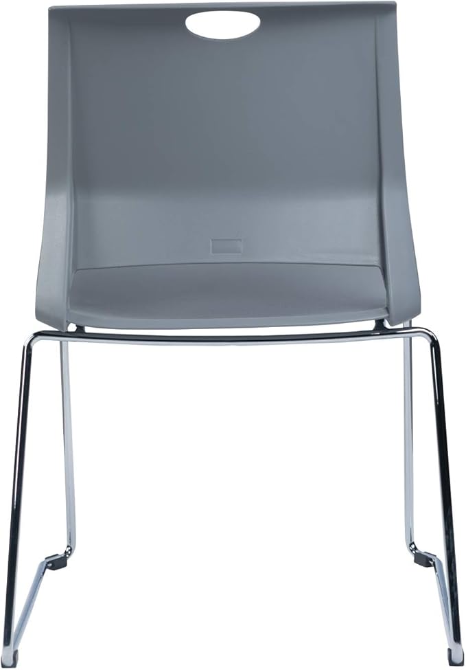 4 Pack Stack Chairs, Lightweight Premium Plastic Chairs, Sled Base Stacking Chair for Office, Home, Library, Business Centers.…