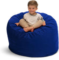 ULTIMATE SACK 3000 3-Foot Bean Bag Chair, Electric Blue Suede Cover – Oversized Foam Lounger, Floor Seat, Small Sofa, or Couch Bed for Living Area, Gaming Room, or Reading Lounge