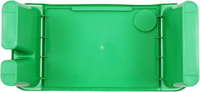 Mind Reader Kids Lap Desk, 6 PCS Kids Lap Desk Bulk Tray Lap, Portable Activity Tray with Side Storage, Stackable Plastic Desk Table for Students Drawing, Snacks, Study (2*(red+Green+Purple), Small)