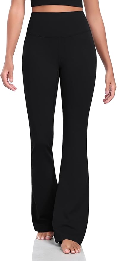 HeyNuts Harmony Flare Leggings 29"/30.5"/32.5"/34.5", High Waisted Tummy Control Wide Leg Bootcut Yoga Pants Lounge Soft