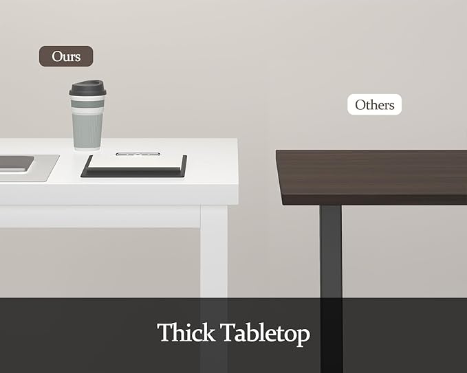 63 x 31 Inch Large Computer Desk, Modern Office Desk with Adjustable Feet, Gaming Desk with Deep Desktop, Study Writing Table for Home Office, Work from Home, White