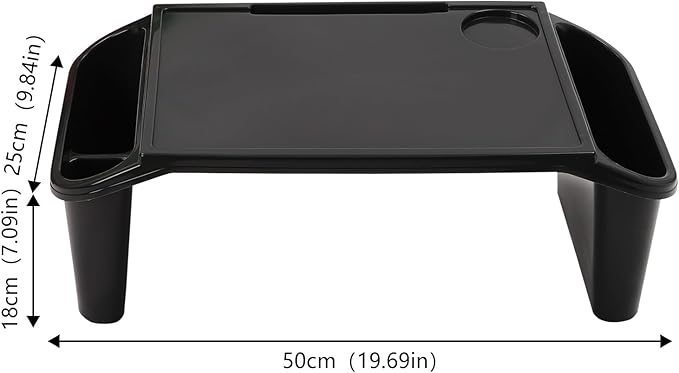 6 Pcs Kids Lap Desk Tray, 19.69 * 9.84 * 7.09in Lap Desks with Storage, Lap Desk Tray with Side Pockets and Slot for Writing Eating Game Classroom (Colorful 1)