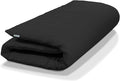 Japanese Futon Floor Mattress - Medium Firm Futon Mattress for Sleeping - Shikibuton - Foldable and Portable Japanese Bed (Black, Queen)