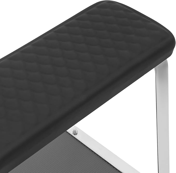 Pedicure Foot Rest, Portable Nail Salon Footrest with Organizer Tray, 110LBS Load Capacity, Lockable Casters for Beauty Nail Salon, Spa, Home, Clinic (Black)