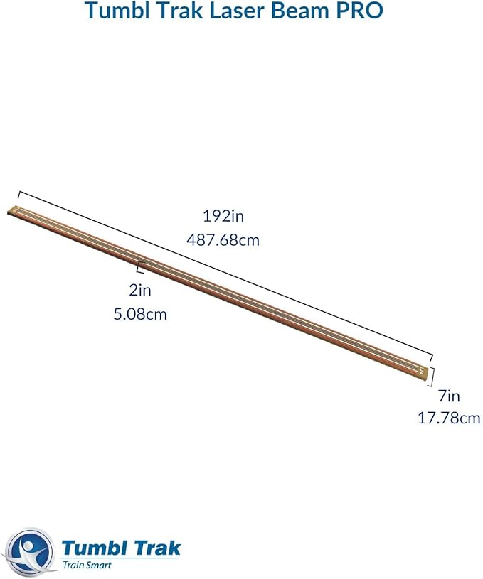 Tumbl Trak 8 Ft Laser Balance Beam with Solid Wood Core Gymnastics Low Balance Training Beam