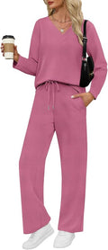 VUTRU Womens 2 Piece Lounge Sets Casual Fall Travel Vacation Outfits Tracksuit Wide Leg Loungewear 2025