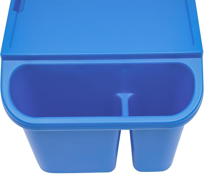 Kids Lap Desk Tray with Side Pockets, Plastic Breakfast Laptop Trays Kids Activity Lap Desk Tray Portable Bed Table Lap Desk for Kids Students Work Study School Classroom (6Pcs, Blue)