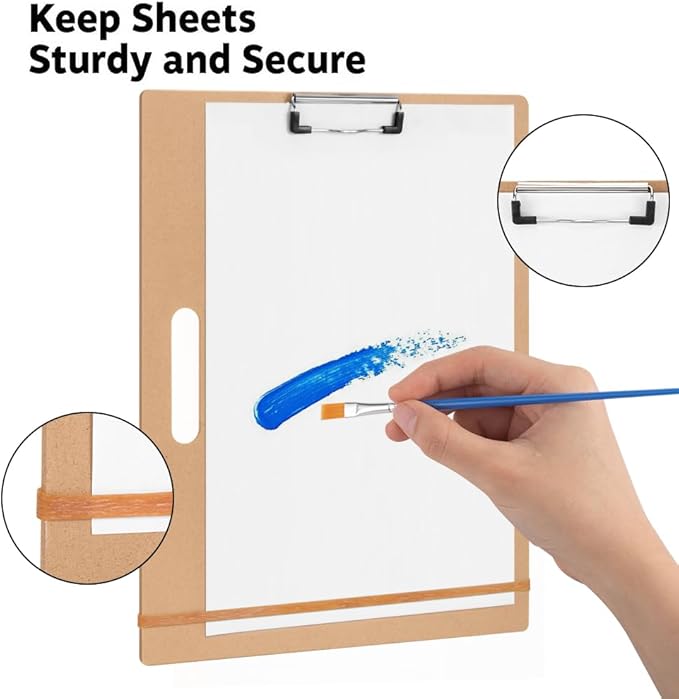 TX liteart Drawing Board - 14" x 17.8" Sketch Board with Handle for Drafting Art - Portable Clipboard for Class or Studio Fit in Artists Tote