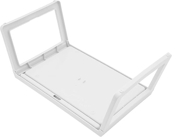 DUSNDULR 6 Pack Bed Tray Table, Foldable Laptop Desk Cute Serving Food Trays with Folding Legs & Charging Hole for Eating Reading Working (White)