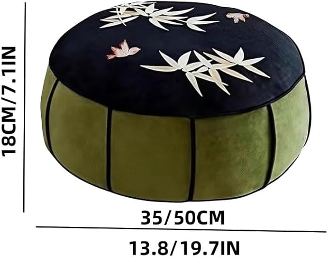 Tatami-Style Floor Cushion Pouf, Floor Cushions for Couch, Sofa Footrest for Bedroom, Shoe Bench Pouf, Small Sitting Stool for Living Room and Bedroom(50cm/19.7in)