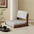 Japanese Style Legless Floor Chair with Back Support, Wooden Tatami Meditation Chair with Cushion, Low Sofa Floor Seat for Living Room, Bedroom, Bay Window(Technology Fabric 3)