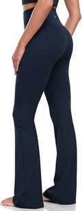 HeyNuts Harmony Flare Leggings 29"/30.5"/32.5"/34.5", High Waisted Tummy Control Wide Leg Bootcut Yoga Pants Lounge Soft