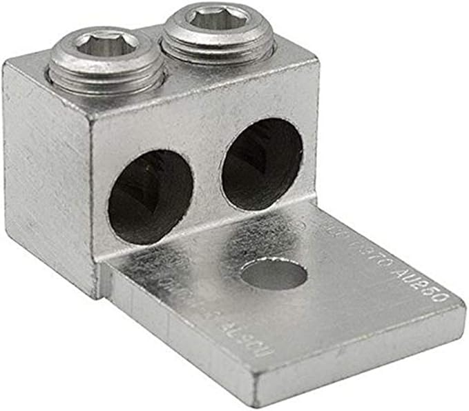 Ilsco AU-600 AL MEC (2) 600-2 17/32 T UL CSA, Silver